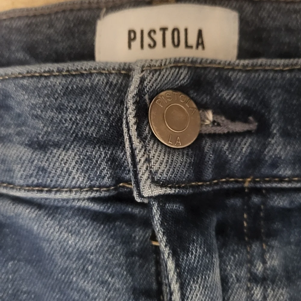 Pistola Anthropologie Dana High Rise Classic Flare Hyde Denim Jeans Sz 29 (8)